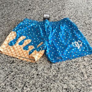 Blue and Orange Athletic Shorts